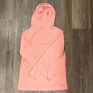 Patagonia Capilene Cool Daily Sun Hoodie Long Sleeve - Girls XS - Salmon Pink